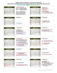 Hadley Public schools CALENDAR