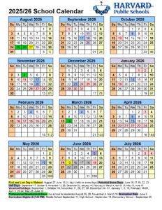 Harvard Public Schools Calendar