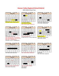 Hoosac Valley Regional school district Calendar