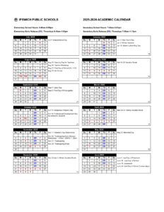 Ipswich Public Schools Calendar