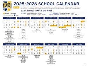 Kettle Moraine School District calendar