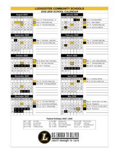 Loogootee community schools calendar