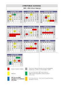 Lynnfield Public Schools MA Calendar