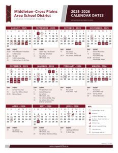Middleton-Cross Plains Area School District calendar