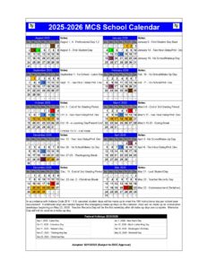 Middlebury Community Schools calendar