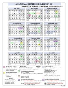 MONTEZUMA-CORTEZ School Calendar