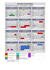 Marinette School District CALENDAR