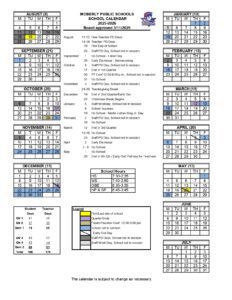 Moberly Public Schools 25-26 calendar