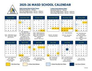 Mukwonago Area School District CALENDAR