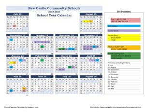 New Castle Community Schools calendar