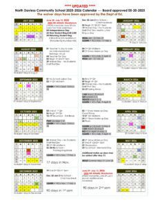 NORTH DAVIESS COMMUNITY SCHOOLS CALENDAR