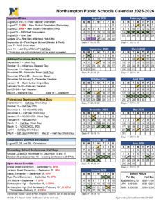 Northampton Public Schools CALENDAR