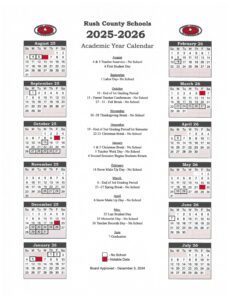 Rush County Schools CALENDAR