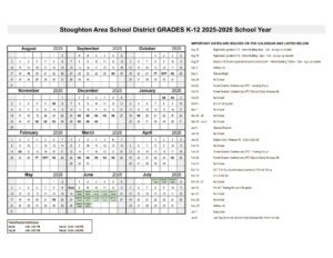 SASD stoughton calendar