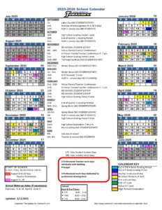 SCHOOL DISTRICT OF TOMAHAWK CALENDAR