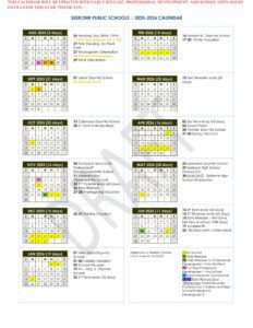 SEEKONK PUBLIC SCHOOLS Calendar