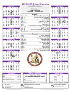 School City of Hobart Calendar