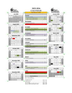 School District of Waukesha calendar