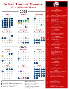 school town of munster CALENDAR