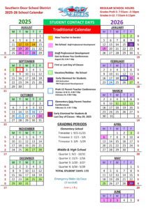 Southern Door School District CALENDAR