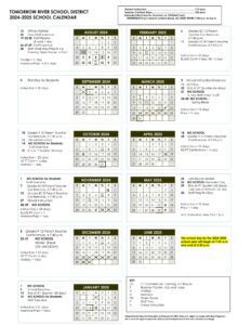 Tomorrow River Schools WI CALENDAR