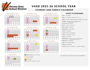Verona Area School District (1) calendar