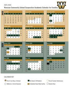 Wawasee Community School Corporation calendar