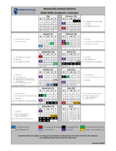 Wentzville School District calendar