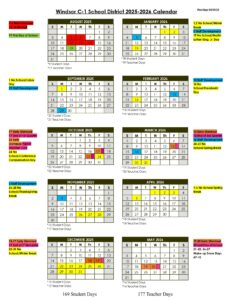 Windsor C-1 School District 25-26, 2 calendar
