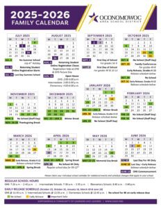oconomowoc area school calendar