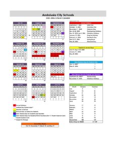 Andalusia City Schools 25-26 CALENDAR