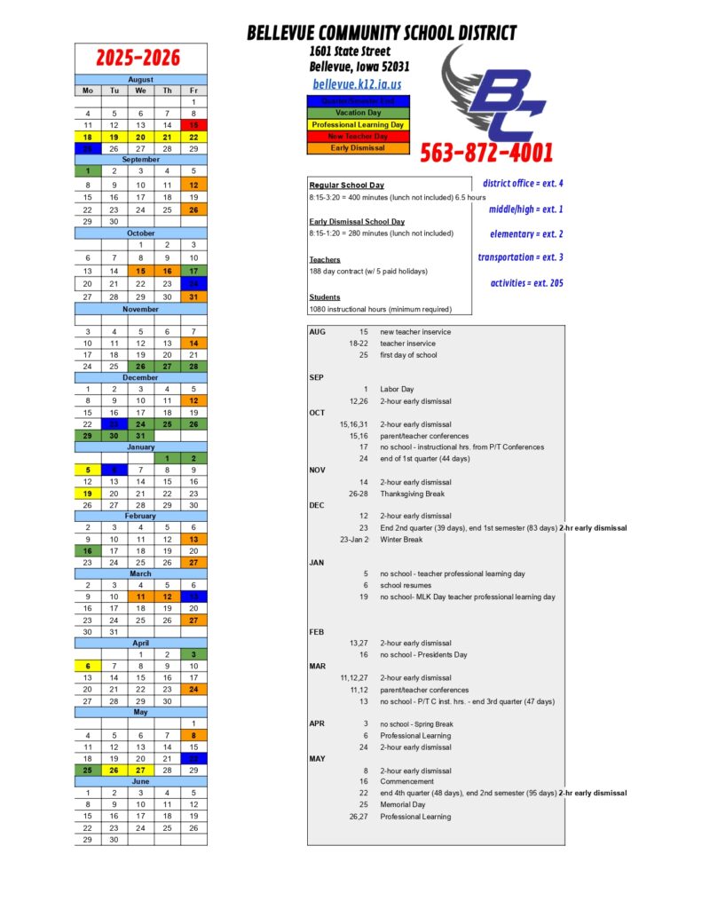 BELLEVUE COMMUNITY SCHOOL DISTRICT 25-26
