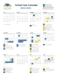 CANBY school district calendar