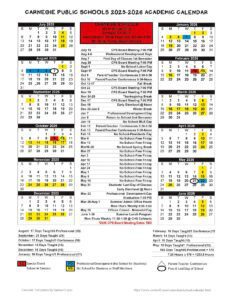 CARNEGIE SCHOOLS 25-26 calendar