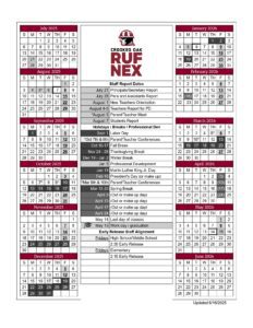 Crooked Oak Public Schools calendar