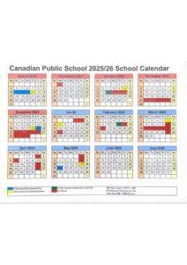 Canadian Public School calendar