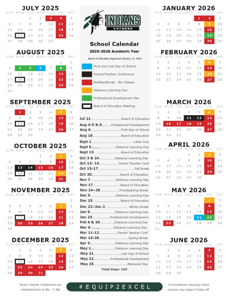 catoosa Public Schools calendar