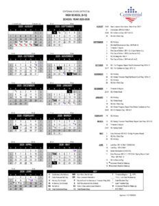 Centennial School District 28J calendar