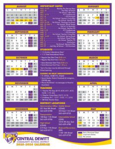 Central DeWitt School District calendar