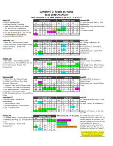 danbury public schools calendar