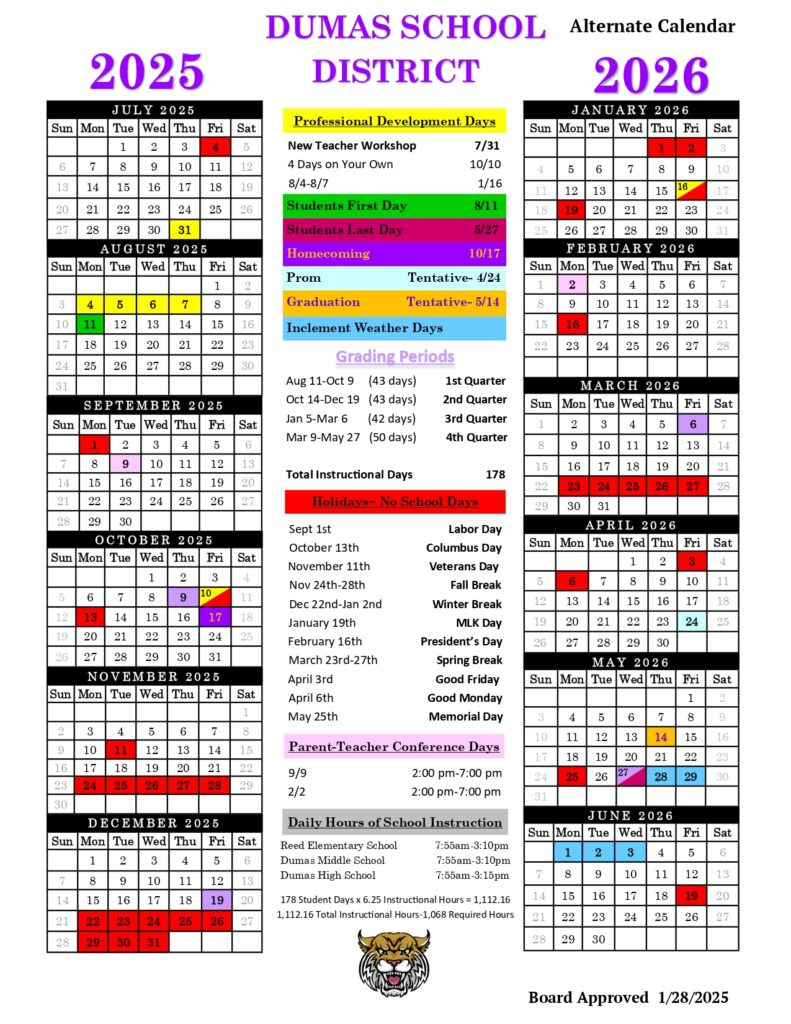 DUMAS SCHOOL DISTRICT 25-26