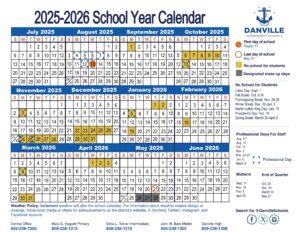 Danville Independent Schools calendar