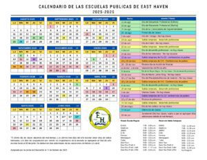 EAST HAVEN PUBLIC calendar