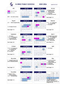 El Reno Public Schools calendar