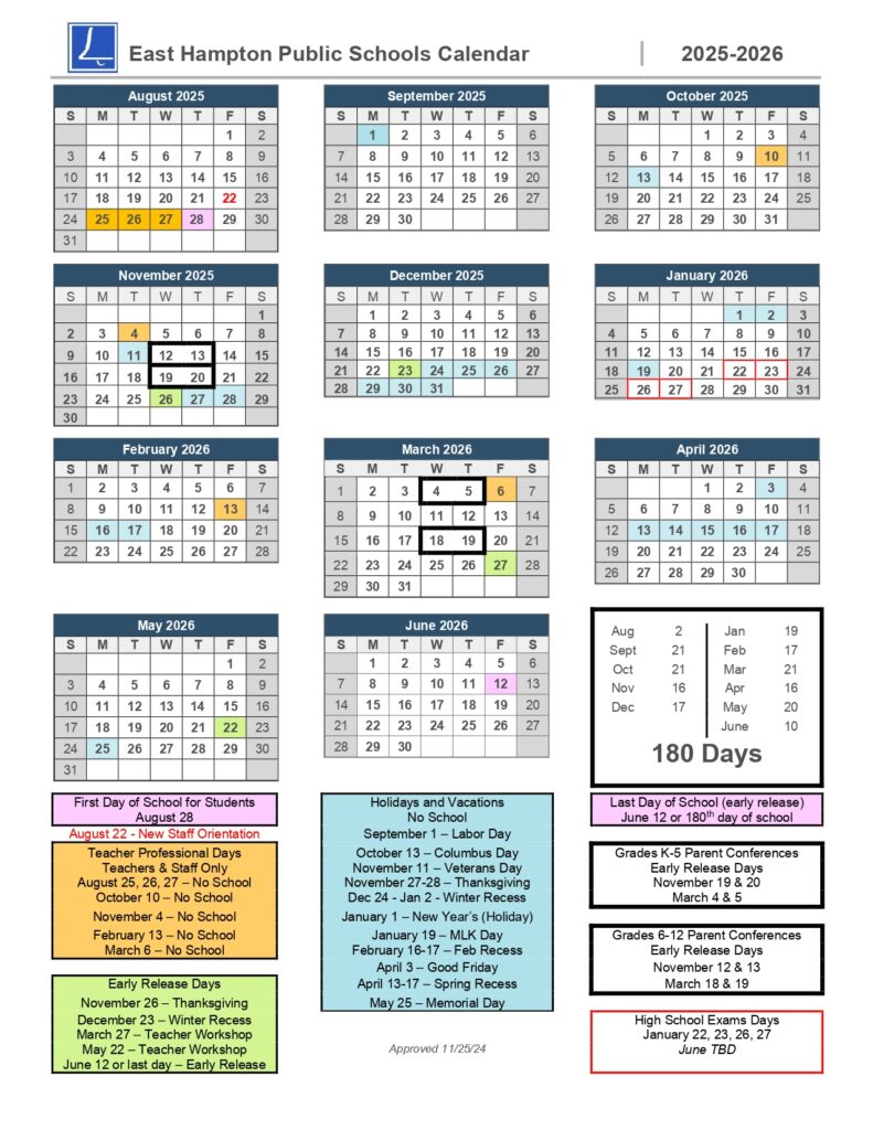 East Hampton Public Schools 25-26