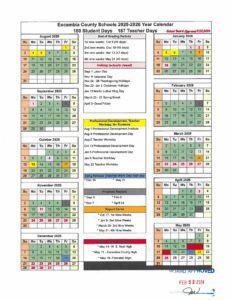 Escambia County Schools 25-26 al calendar
