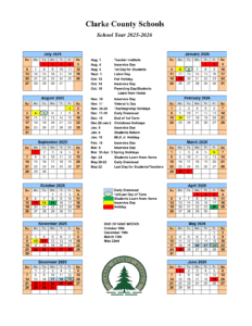 Clarke County School District calendar