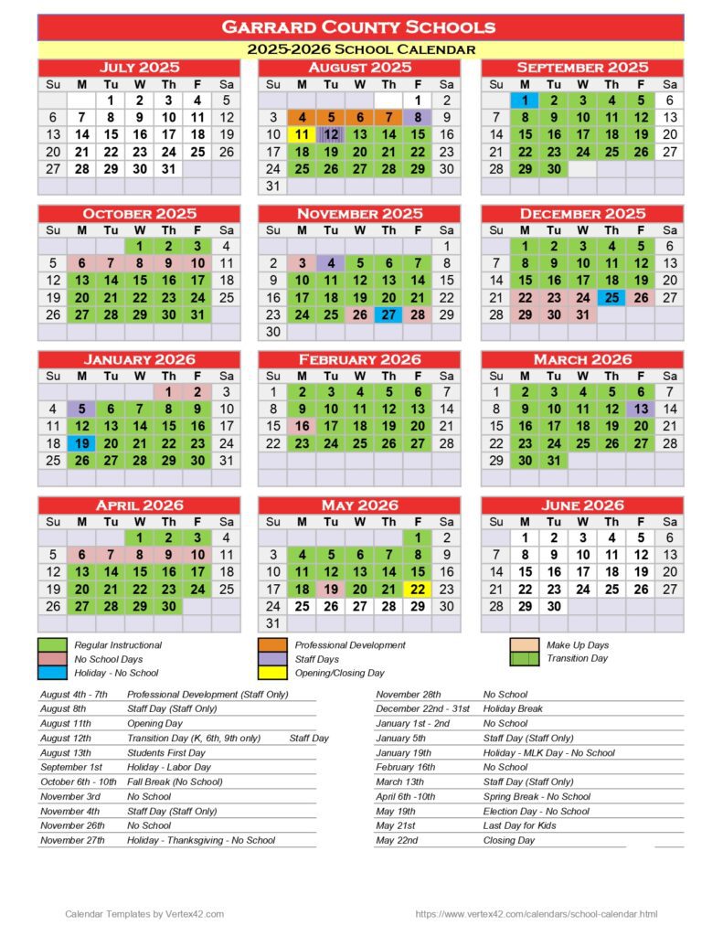 GCS CALENDAR