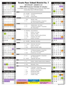 grant pass schools calendar