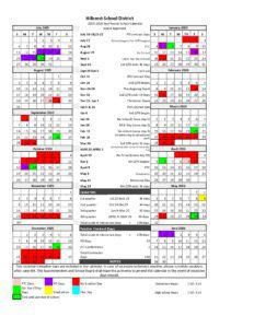 Hillcrest School District 25-26, calendar